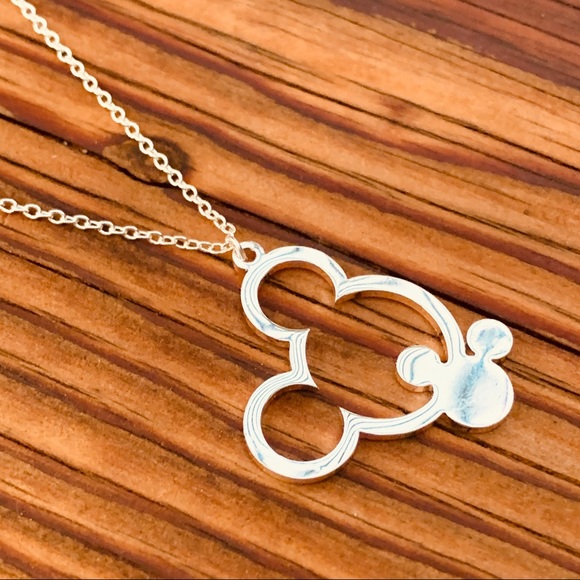 GOLD MICKEY MOUSE Stainless Steel Necklace - Picture 4 of 4